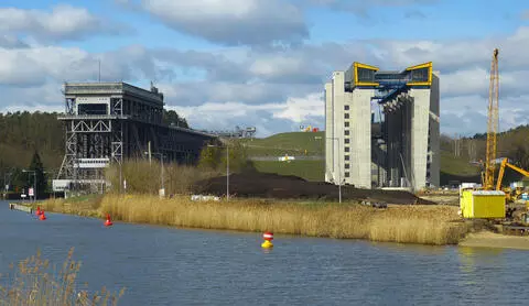 Het oude Finowkanaal in Duitsland