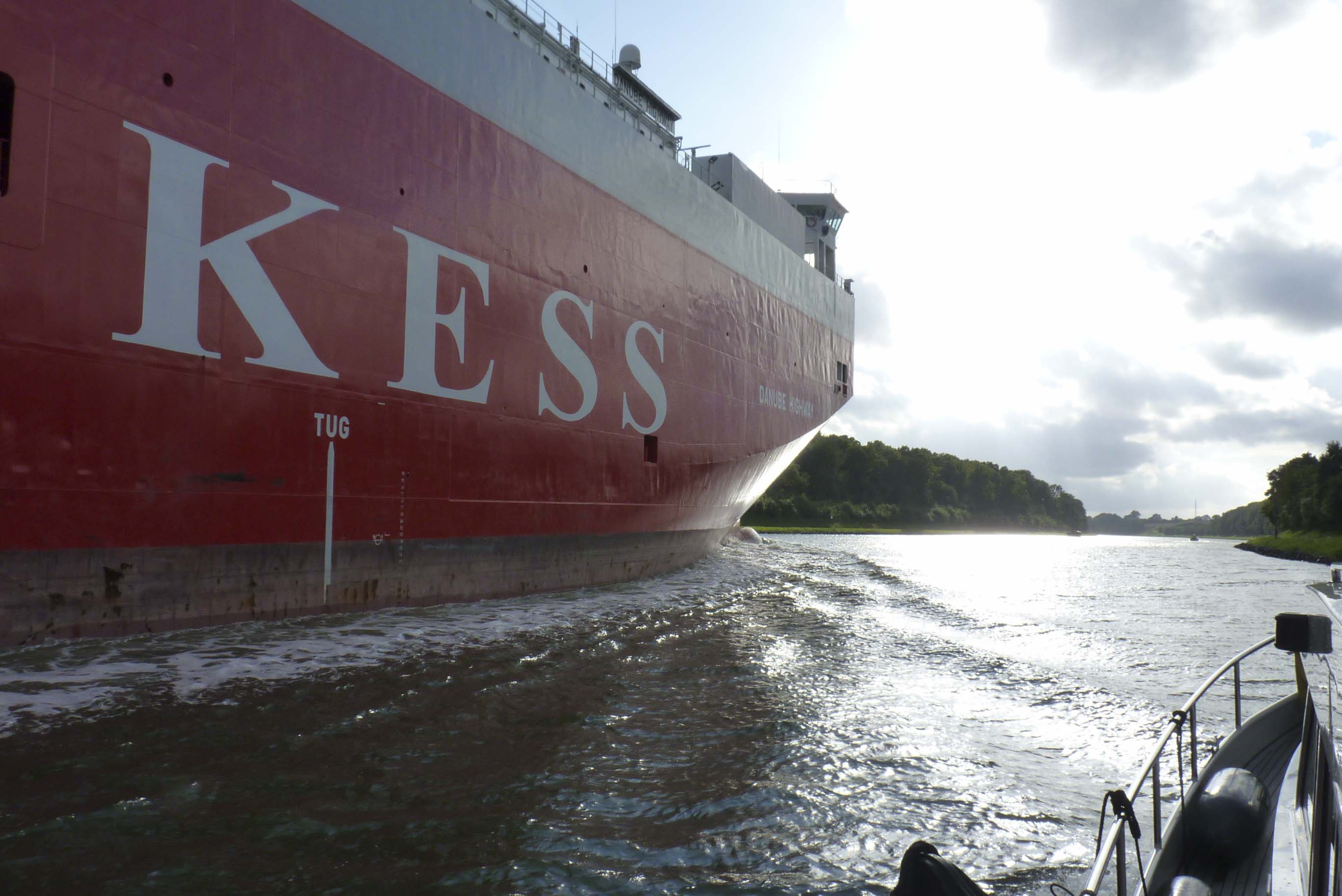 The Bay of Kiel is one of the busiest shipping routes in the world.